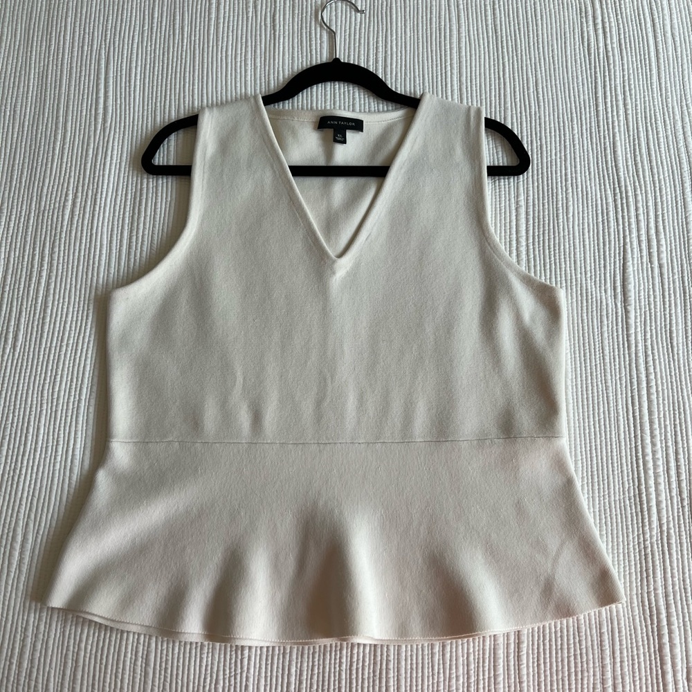 Ann Taylor Peplum Top NWOT XL